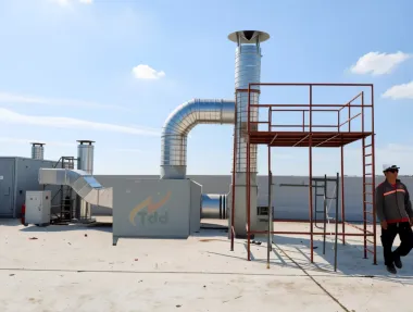 Hệ thống thông gió,thu gom và xử lý khí thải bằng thùng than hoạt tính
